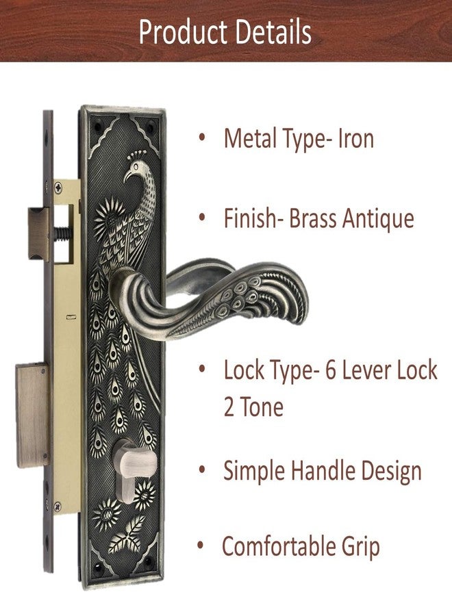 أتوم قفل باب نقر شديد التحمل من Atom بمفتاح أحادي الجانب لغرفة النوم، غرفة المعيشة، الباب الرئيسي، تشطيب نحاسي عتيق | 3 مفاتيح | طقم قفل للمنزل، الفندق، المكتب (MAYURCYOSK70) - Image 5